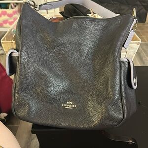 vintage coach bag navy blue